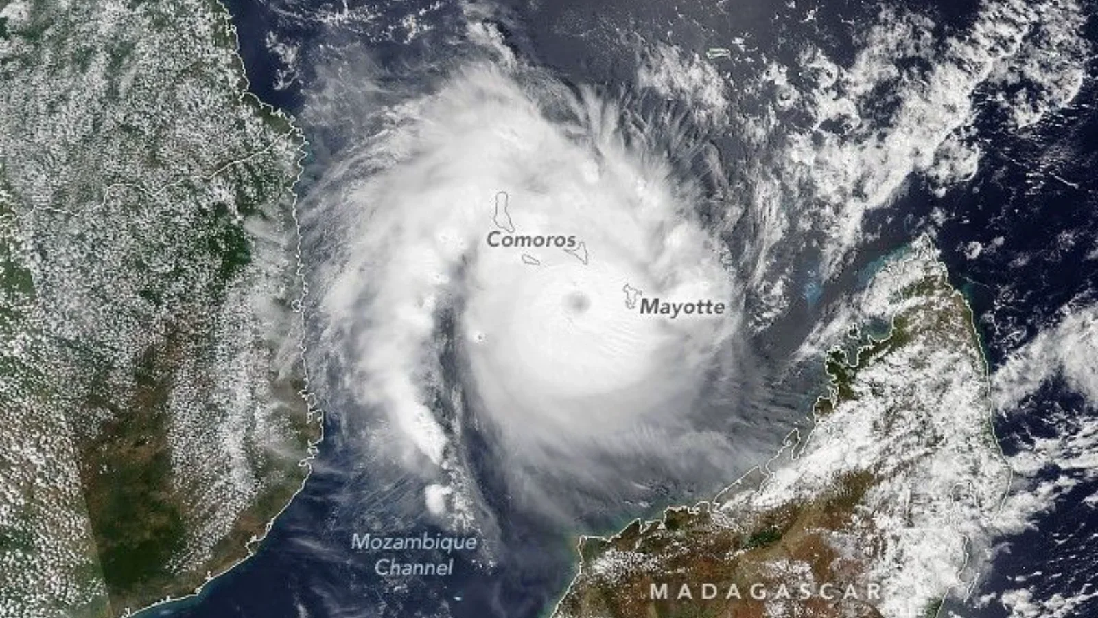 Un cyclone formé au dessus du canal du Mozambique